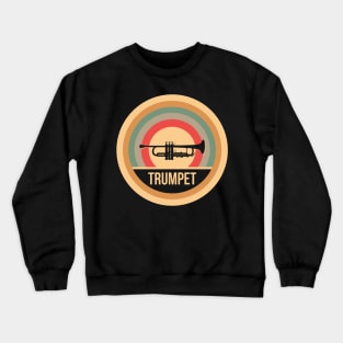 Retro Vintage Trumpet Gift For Trumpeters Crewneck Sweatshirt